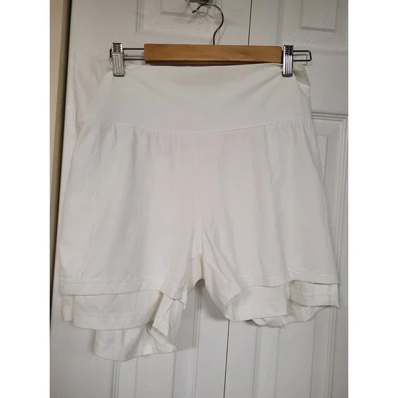 Halara Softlyzero Airy 2-in-1 Shorts White High Waisted Athletic XL Long NWT - Picture 6 of 7
